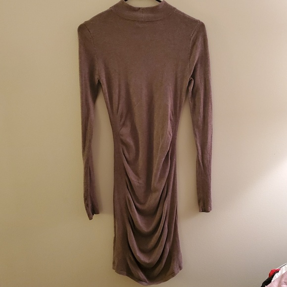 Express Mock Neck Sweater Dress Neutral - Picture 4 of 8